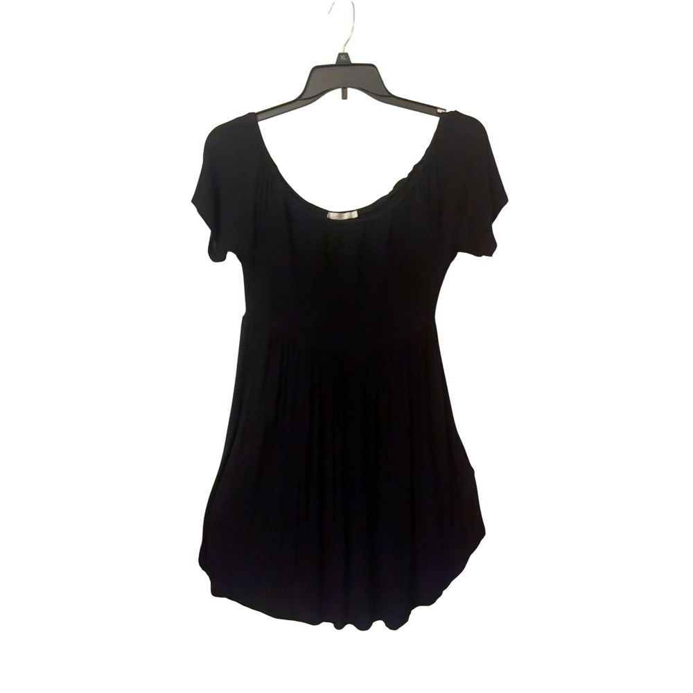 Heart & Hips Black Mini Dress Womens 1X Short Sleeve‎ Casual Comfy Cute